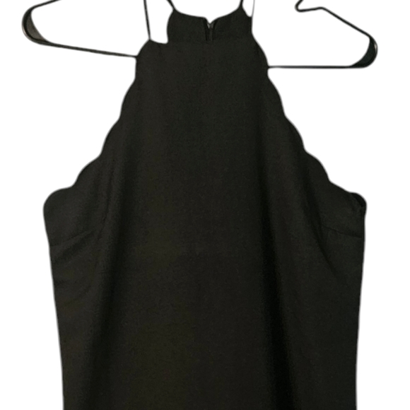 Lulus Women's Black Dress Scalloped Trim Size Size S - Picture 5 of 9